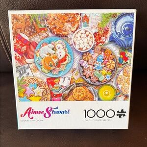 Buffalo Aimee Stewart Cookies & Cocoa jigsaw puzzle. 1000 pieces with poster